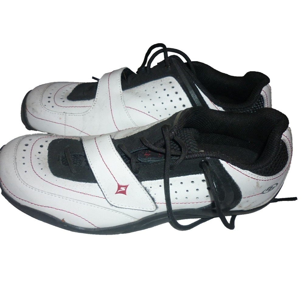 Specialized White and Black Men's Athletic Cycling Shoes